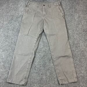 American Eagle Flex Pants Mens 32x30 Gray Straight Leg Cotton Blend Stretch